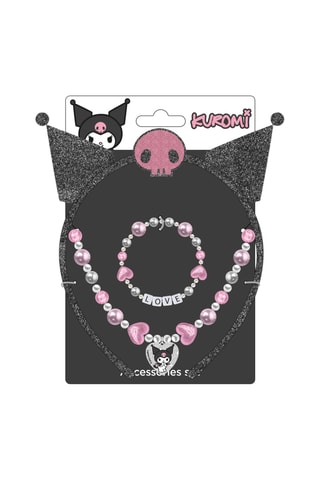 Conjunto 3 peças Kuromi Hello Kitty Sanrio - Preto
