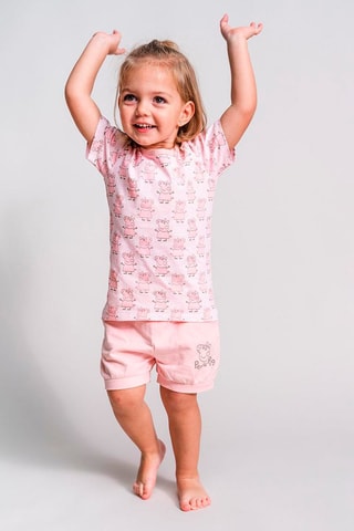 T-shirt e calções Porquinha Peppa Rosa