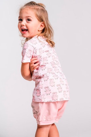 T-shirt e calções Porquinha Peppa Rosa