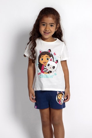 T-shirt e calções Gabby e a Casa de Bonecas Bege e azul-marinho