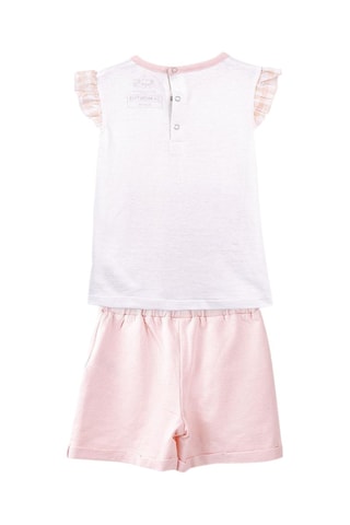 T-shirt e calções Porquinha Peppa Branco e rosa