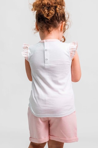 T-shirt e calções Porquinha Peppa Branco e rosa
