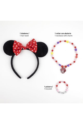 Conjunto 3 peças Minnie - Disney Vermelho e preto