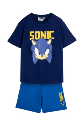 T-shirt e calções Sonic - Azul