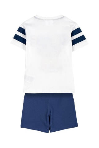 T-shirt e calções Chase Patrulha Pata - Branco e azul-marinho