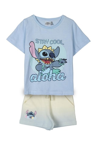 T-shirt e calções Stitch Lilo e Stitch Disney Azul-celeste