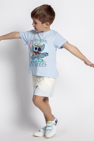 T-shirt e calções Stitch Lilo e Stitch Disney Azul-celeste