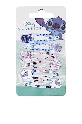 6 pinças Stitch Lilo e Stitch Disney Azul-celeste e rosa