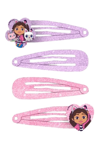 4 molas para cabelo Gabby e a Casa Mágica - Rosa