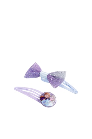 4 molas para cabelo Elsa e Anna Frozen Disney - Azul-celeste