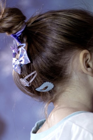 4 molas para cabelo Elsa e Anna Frozen Disney - Azul-celeste