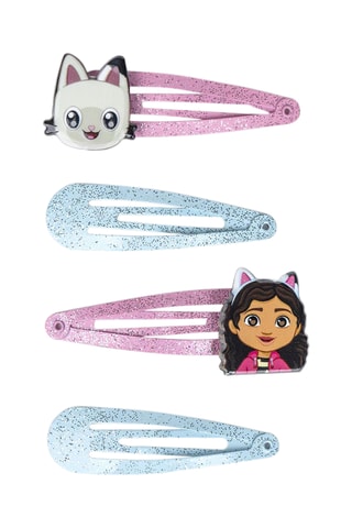 4 pinças para cabelo Gabby e a Casa Mágica - Rosa