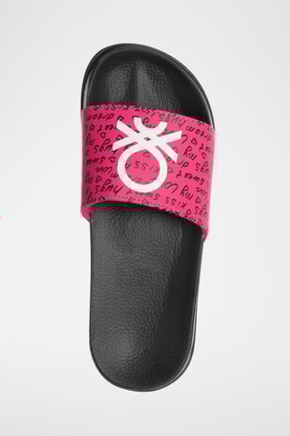 Chinelos Preto e rosa