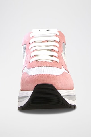 Sapatilhas com plataforma de nobuck Maran - Rosa