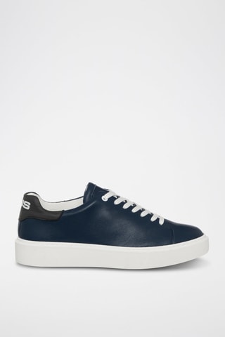 Sneakers em couro Dean - Azul-marinho