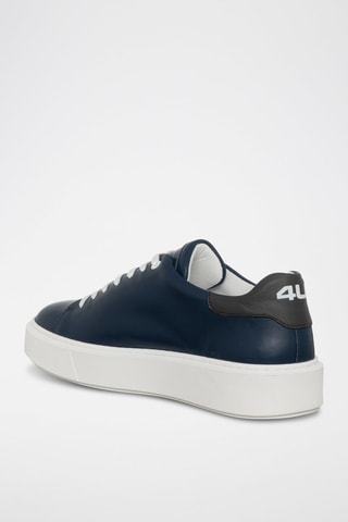 Sneakers em couro Dean - Azul-marinho