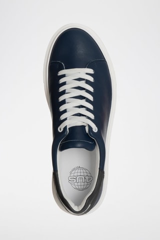 Sneakers em couro Dean - Azul-marinho