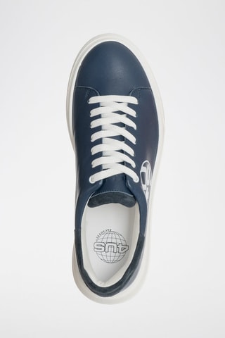 Sneakers em couro Logan - Azul-marinho