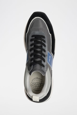 Sneakers em couro Preto e cinzento