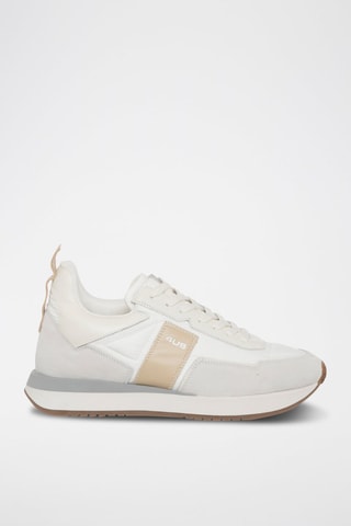 Sneakers em couro Susan - Branco e bege