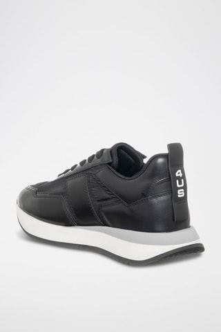 Sneakers em couro Susan - Preto