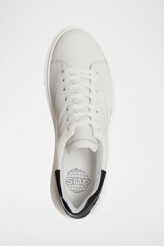 Sneakers em couro Dean - Branco e preto