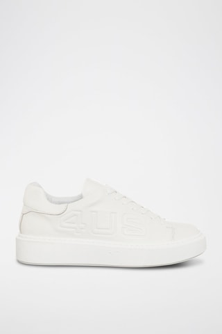 Sneakers em couro Branco