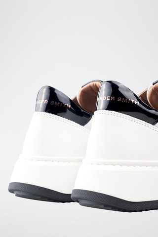 Sapatilhas com plataforma de couro Harrow - Branco