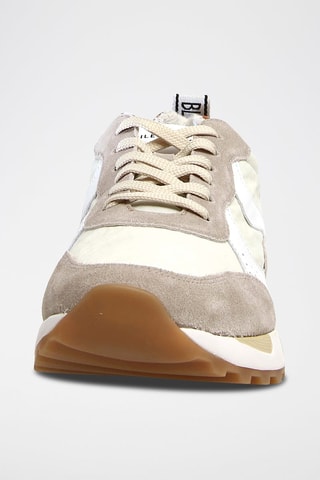 Sneakers de couro Magg Bege e cinzento