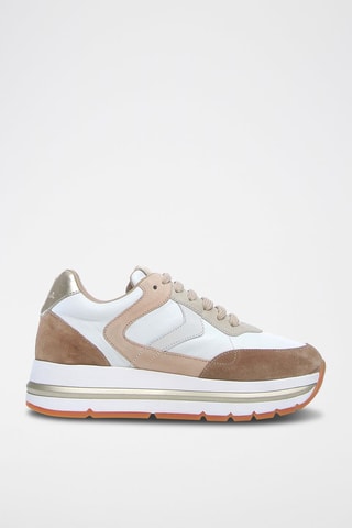 Sneakers de couro Maran Toupeira e branco
