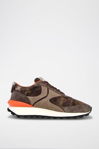 Sneakers de couro Qwark  - Castanho e laranja  Voile Blanche