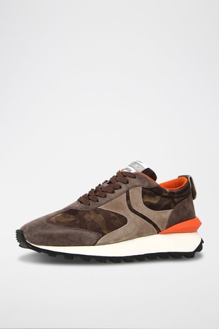 Sneakers de couro Qwark  - Castanho e laranja  Voile Blanche