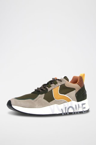 Sneakers de couro vitelo Club Voile Blanche - Caqui