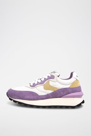 Sapatilhas com plataforma de nobuck Qwark - Violeta