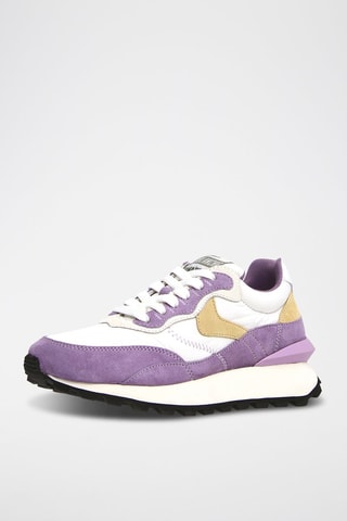 Sapatilhas com plataforma de nobuck Qwark - Violeta