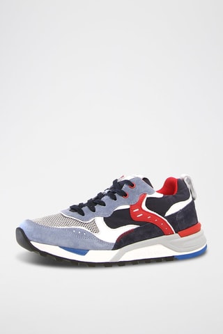 Sneakers com plataforma de couro Bholt - Azul