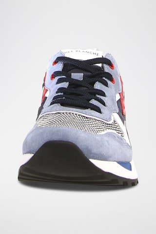 Sneakers com plataforma de couro Bholt - Azul