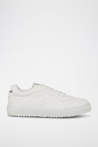 Sapatilhas com plataforma de couro Hybro - Branco