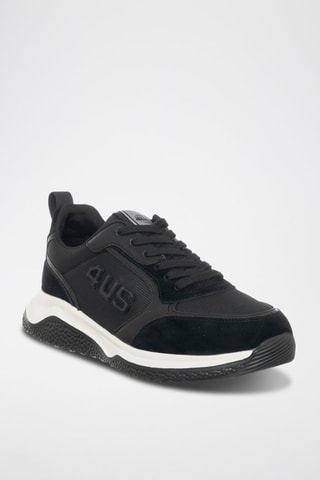 Sapatilhas em nobuck - Preto