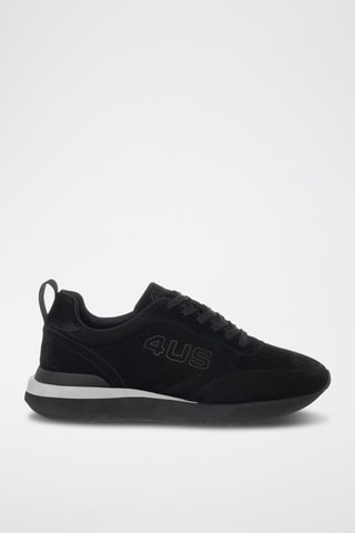 Sapatilhas em nobuck - Preto