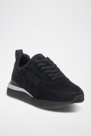 Sapatilhas em nobuck - Preto