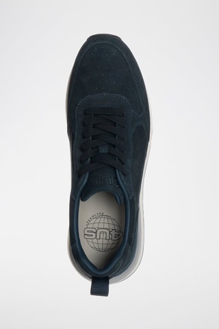 Sapatilhas em nobuck - Azul-escuro