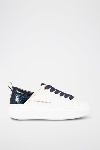 Sapatilhas - Branco e azul-marinho