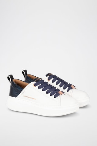 Sapatilhas - Branco e azul-marinho