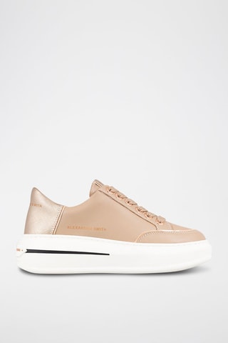 Sapatilhas em couro - Camel