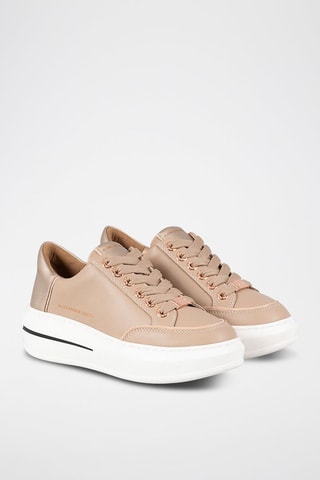 Sapatilhas em couro - Camel