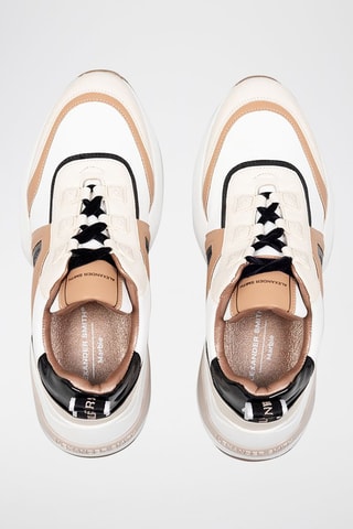 Sapatilhas Marble - Branco e camel