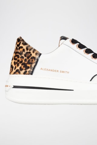 Sapatilhas com plataforma em couro Lancaster - Branco