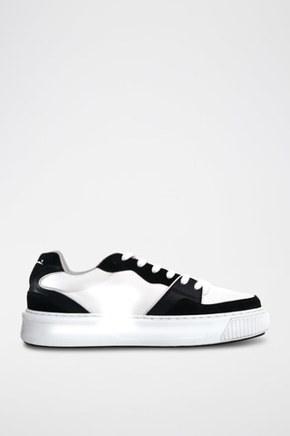 Sapatilhas em couro Forx - Branco e preto