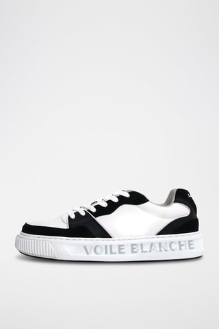 Sapatilhas em couro Forx - Branco e preto